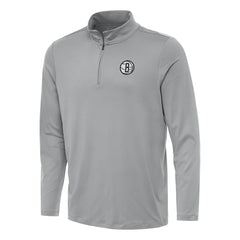 NBA - Brooklyn Nets Antigua Reprocess Quarter-Zip Top - Gray