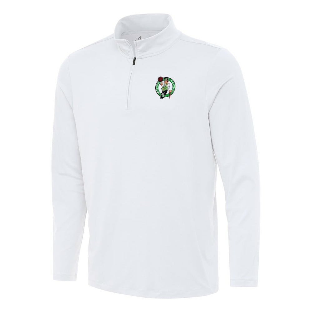 NBA - Boston Celtics Antigua Reprocess Quarter-Zip Top - White