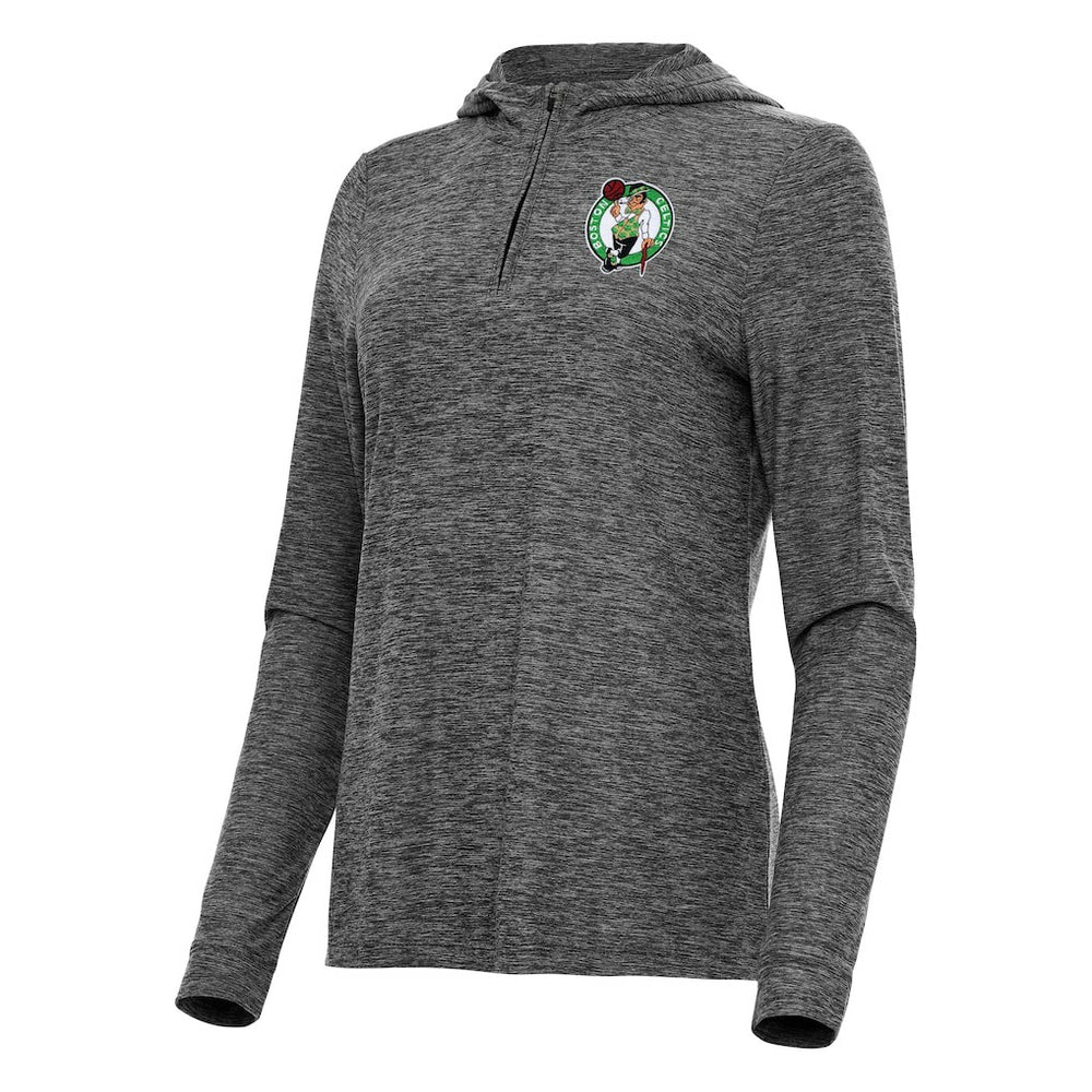 NBA - Boston Celtics Antigua Women's Daybreak Quarter-Zip Hoodie - Heather Black