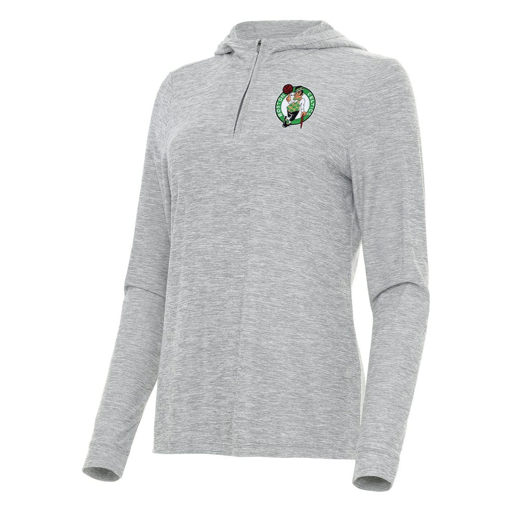 NBA - Boston Celtics Antigua Women's Daybreak Quarter-Zip Hoodie - Heather Gray