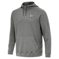 NBA - Brooklyn Nets Antigua Cloud Pullover Hoodie - Heather Black