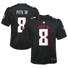 Kyle Pitts Sr. Atlanta Falcons Youth Game Jersey Black - Nike