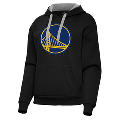 NBA - Golden State Warriors Antigua Women's Victory Pullover Hoodie - Black