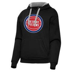NBA - Detroit Pistons Antigua Women's Victory Pullover Hoodie - Black