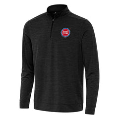 NBA - Detroit Pistons Antigua Bright Quarter-Zip Top - Heather Black