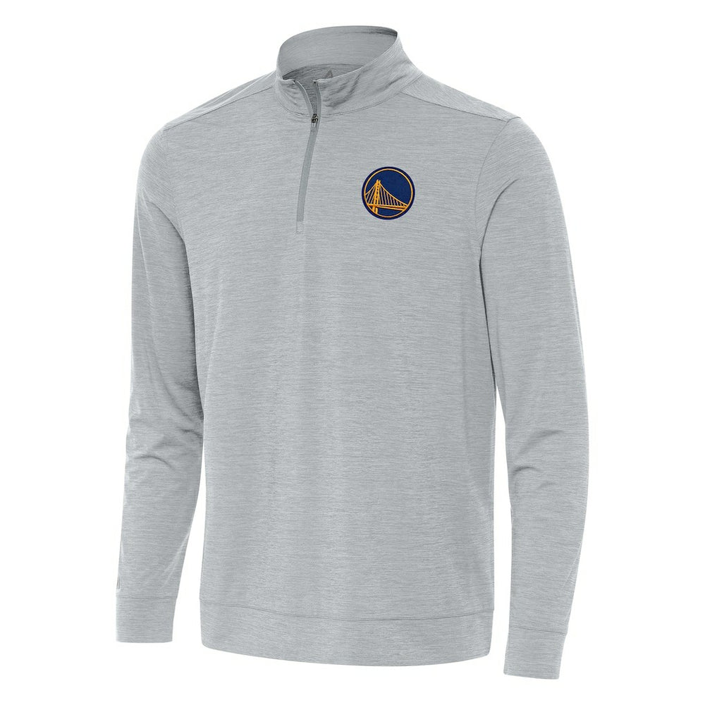 NBA - Golden State Warriors Antigua Bright Quarter-Zip Top - Heather Gray