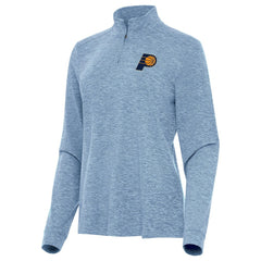 NBA - Indiana Pacers Antigua Women's Mentor Quarter-Zip Mock Long Sleeve Top - Heather Aqua