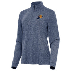 NBA - Indiana Pacers Antigua Women's Mentor Quarter-Zip Mock Long Sleeve Top - Heather Navy