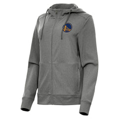 NBA - Golden State Warriors Antigua Women's Seeker Full-Zip Hoodie Jacket - Heather Charcoal
