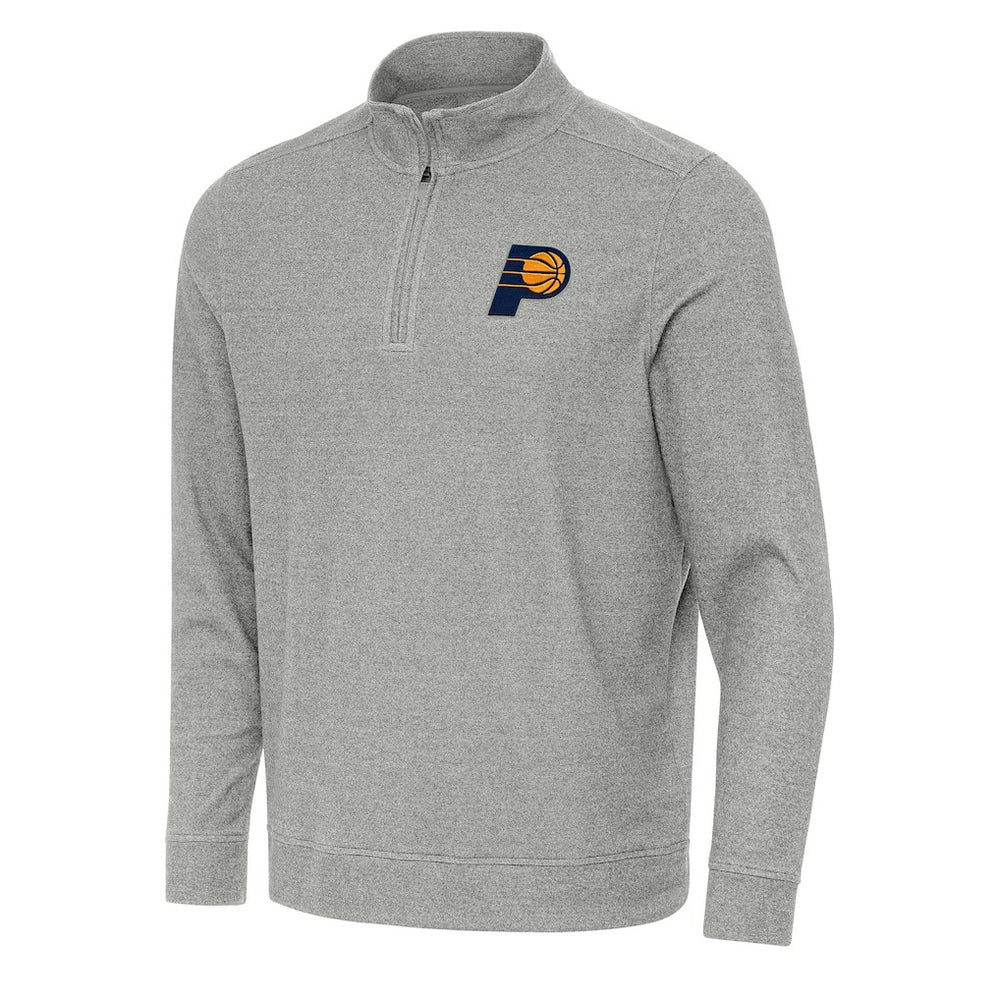 NBA - Indiana Pacers Antigua Subtle Quarter-Zip Sweatshirt - Heather Gray