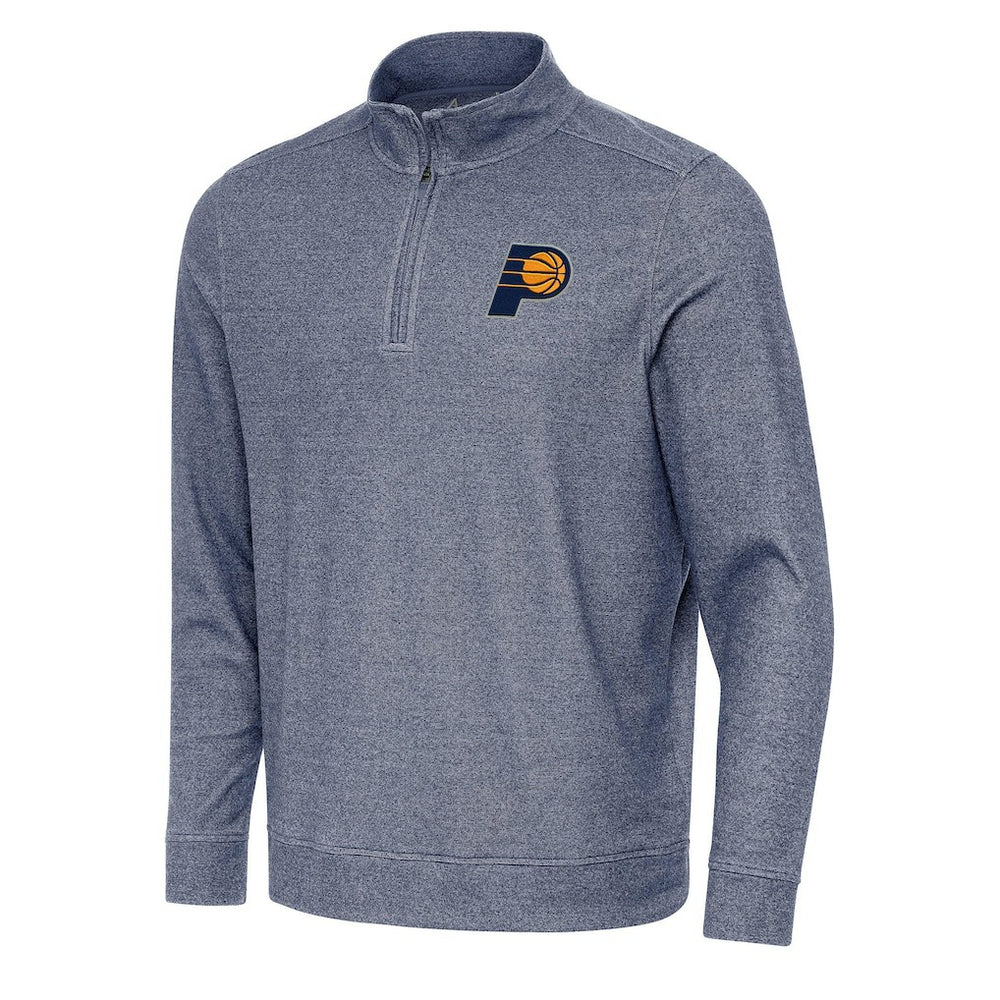 NBA - Indiana Pacers Antigua Subtle Quarter-Zip Sweatshirt - Heather Navy