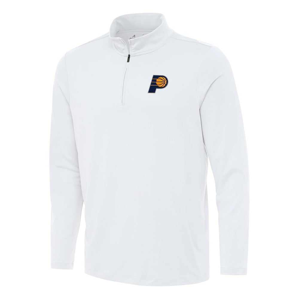 NBA - Indiana Pacers Antigua Reprocess Quarter-Zip Top - White