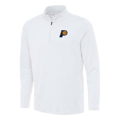 NBA - Indiana Pacers Antigua Reprocess Quarter-Zip Top - White