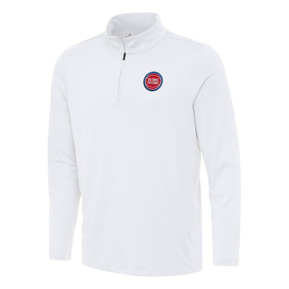 NBA - Detroit Pistons Antigua Reprocess Quarter-Zip Top - White