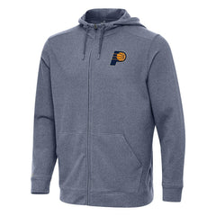 NBA - Indiana Pacers Antigua Effortless Full-Zip Hoodie Jacket - Heather Navy