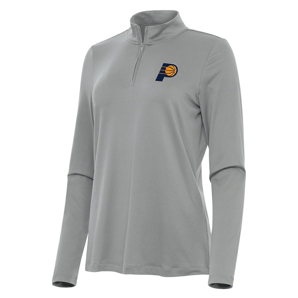 NBA - Indiana Pacers Antigua Women's Reprocess Quarter-Zip Top - Gray