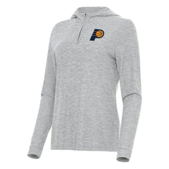 NBA - Indiana Pacers Antigua Women's Daybreak Quarter-Zip Hoodie - Heather Gray