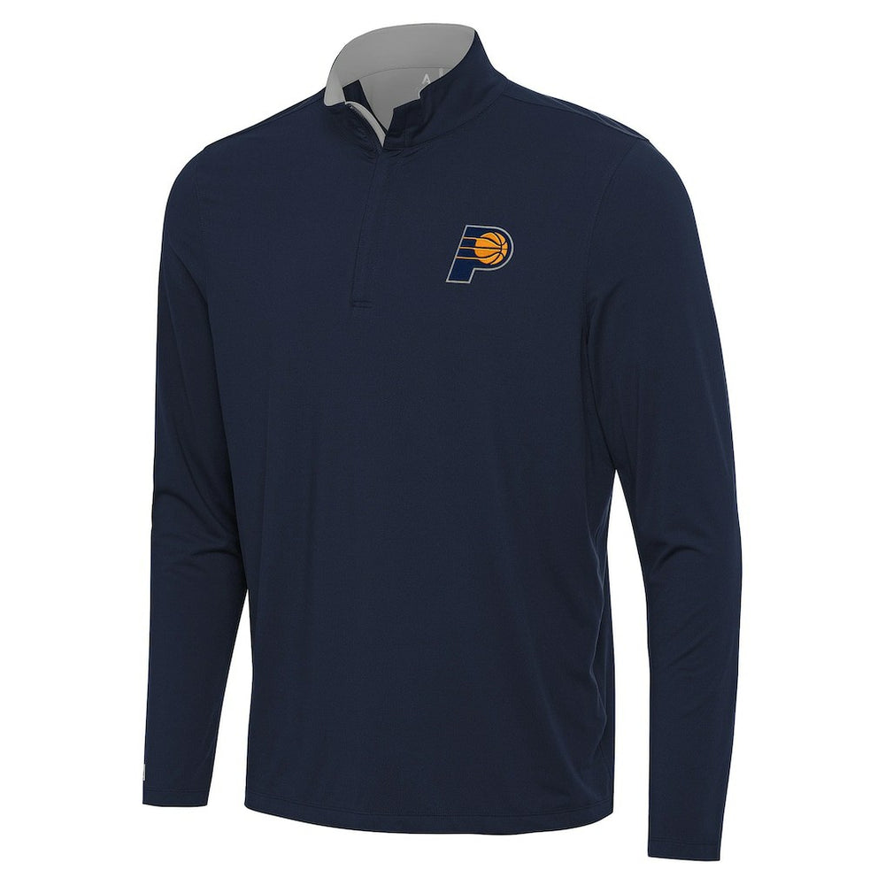 NBA - Indiana Pacers Antigua Content Quarter-Zip Top - Navy/Gray