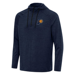 NBA - Indiana Pacers Antigua Spikes Raglan Quarter-Zip Hoodie - Heather Navy