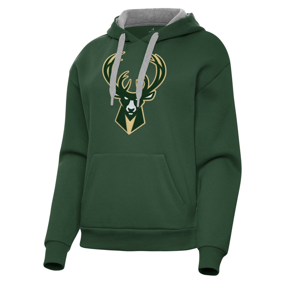 NBA - Milwaukee Bucks Antigua Women's Victory Pullover Hoodie - Hunter Green