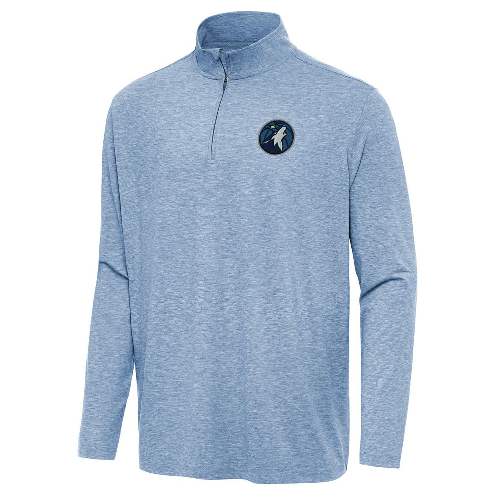 NBA - Minnesota Timberwolves Antigua Hunk Quarter-Zip Top - Heather Blue
