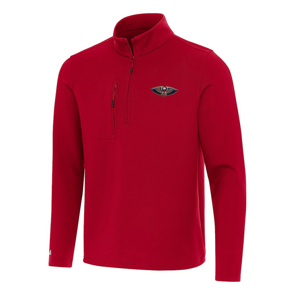 NBA - New Orleans Pelicans Antigua Insider Quarter-Zip Top - Red