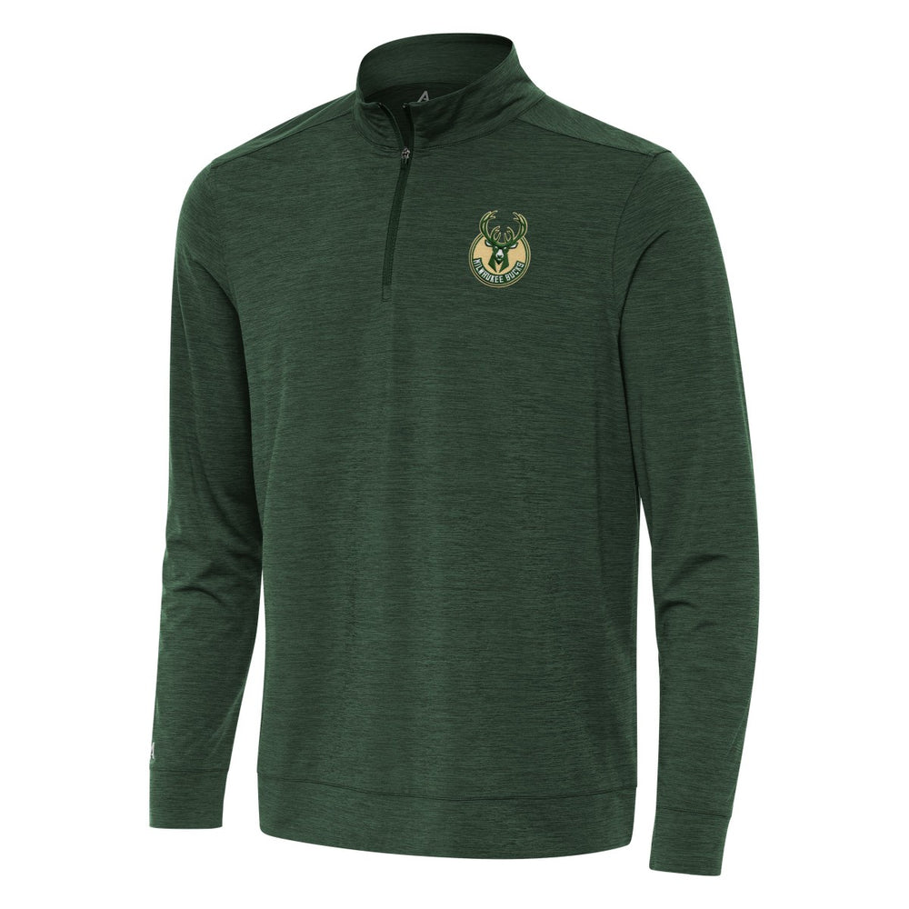 NBA - Milwaukee Bucks Antigua Bright Quarter-Zip Top - Hunter Green