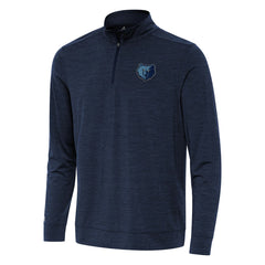 NBA - Memphis Grizzlies Antigua Bright Quarter-Zip Top - Heather Navy