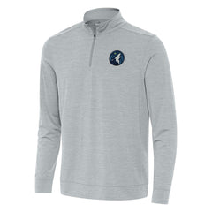 NBA - Minnesota Timberwolves Antigua Bright Quarter-Zip Top - Heather Gray