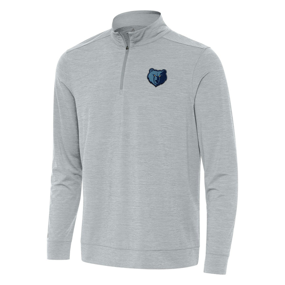 NBA - Memphis Grizzlies Antigua Bright Quarter-Zip Top - Heather Gray