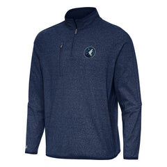 NBA - Minnesota Timberwolves Antigua Certain Quarter-Zip Tri-Blend Sweatshirt - Heather Navy