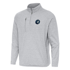 NBA - Minnesota Timberwolves Antigua Certain Quarter-Zip Tri-Blend Sweatshirt - Heather Gray