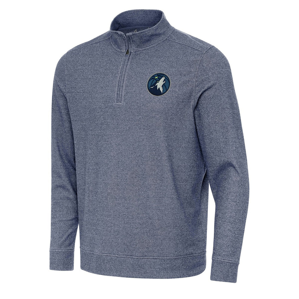 NBA - Minnesota Timberwolves Antigua Subtle Quarter-Zip Sweatshirt - Heather Navy