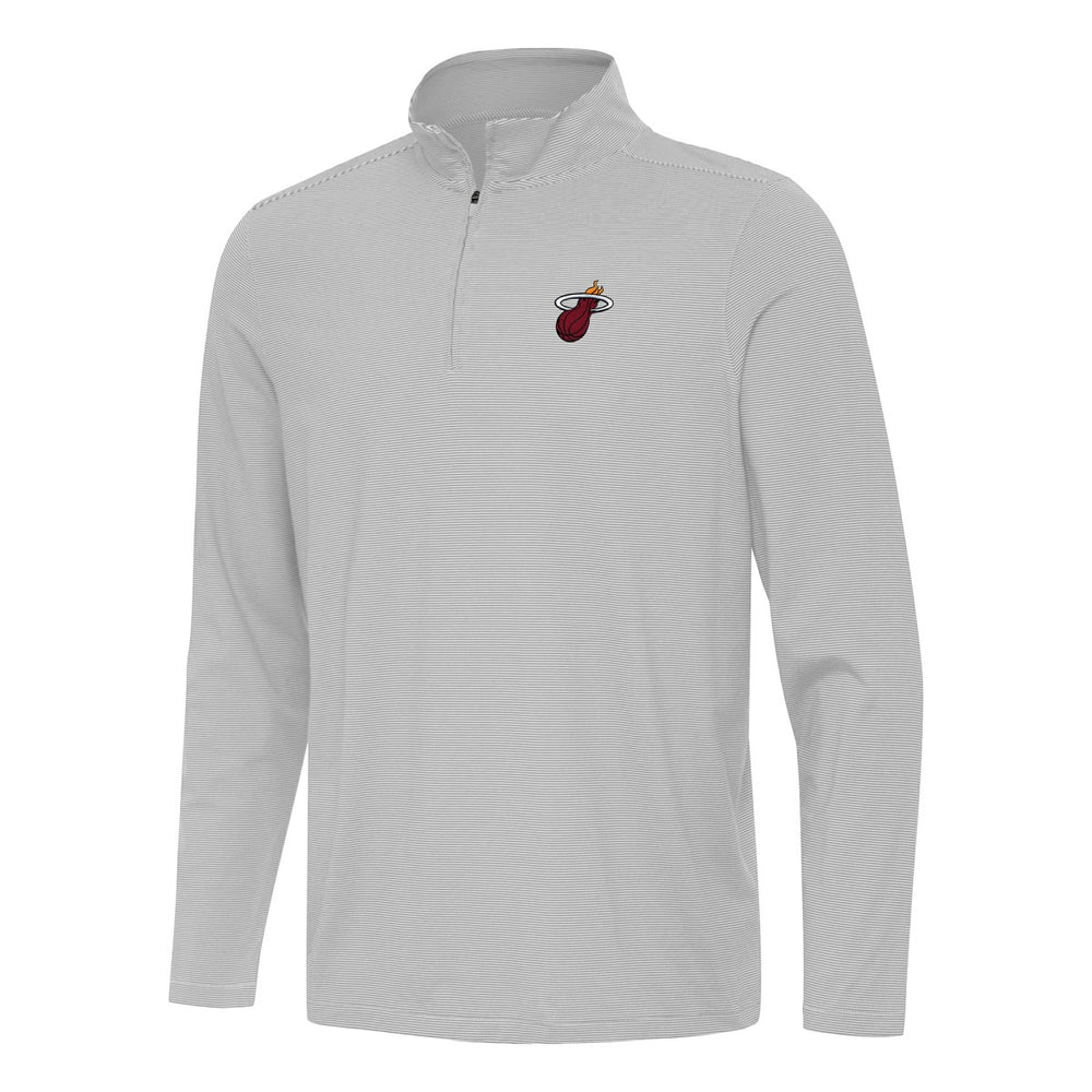NBA - Miami Heat Antigua Twine Quarter-Zip Top - Gray