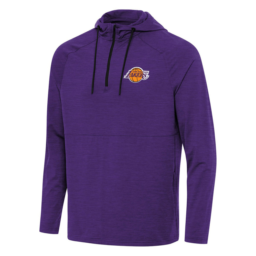 NBA - Los Angeles Lakers Antigua Spikes Raglan Quarter-Zip Hoodie - Heather Purple