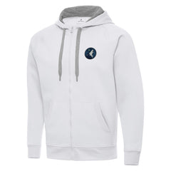 NBA - Minnesota Timberwolves Antigua Big & Tall Victory Full-Zip Hoodie Jacket - White