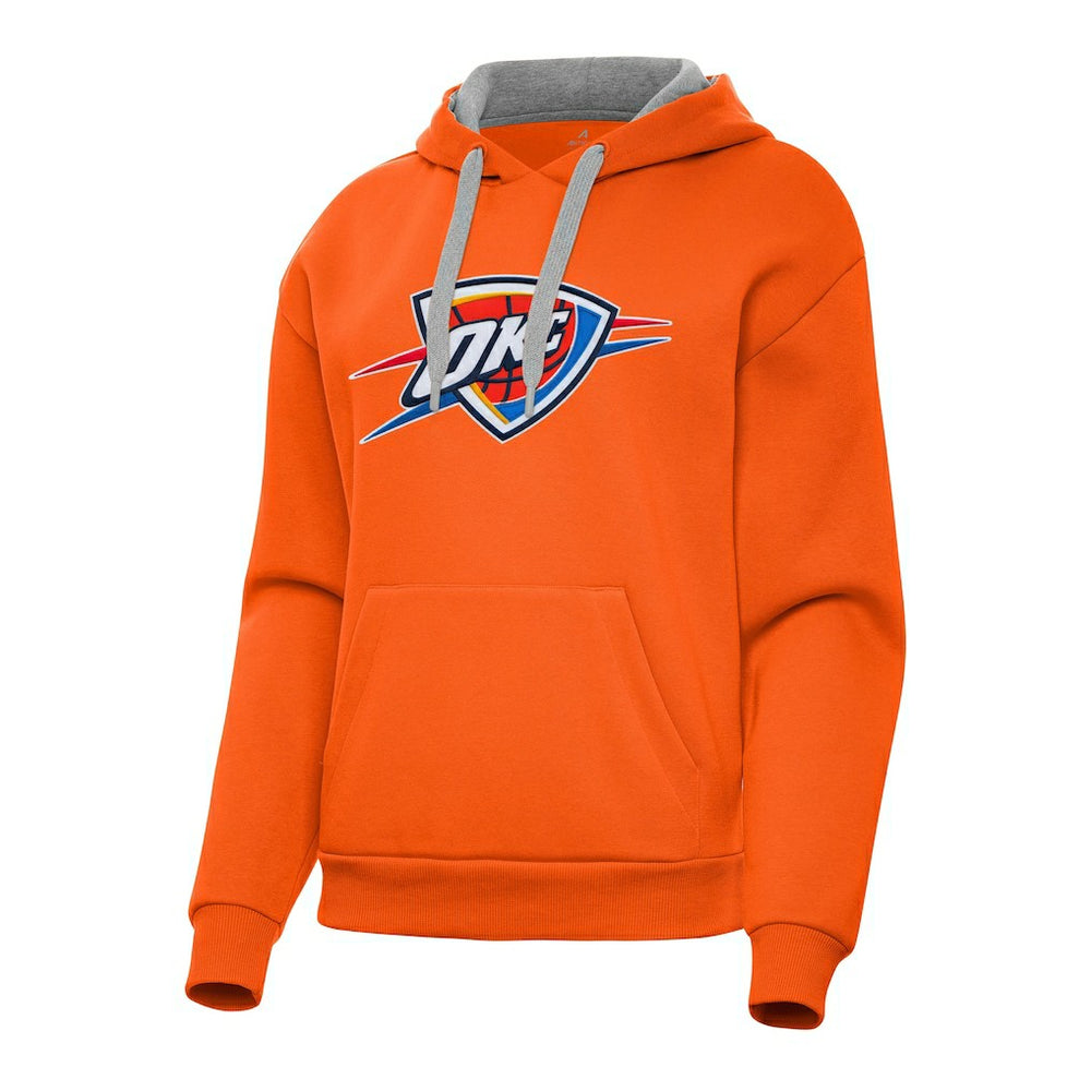 NBA - Oklahoma City Thunder Antigua Women's Victory Pullover Hoodie - Orange