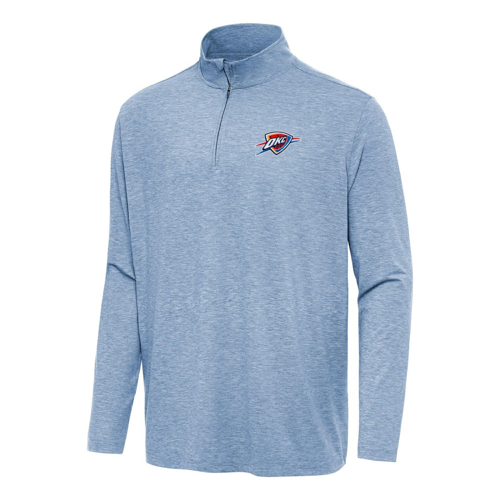 NBA - Oklahoma City Thunder Antigua Hunk Quarter-Zip Top - Heather Blue