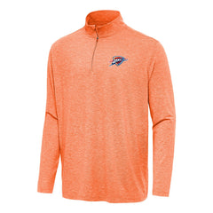 NBA - Oklahoma City Thunder Antigua Hunk Quarter-Zip Top - Heather Orange