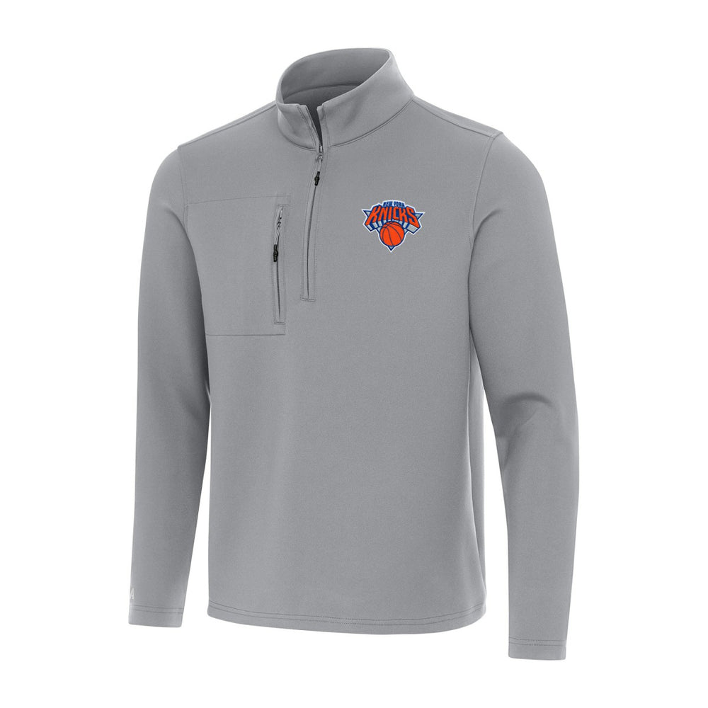 NBA - New York Knicks Antigua Insider Quarter-Zip Top - Gray