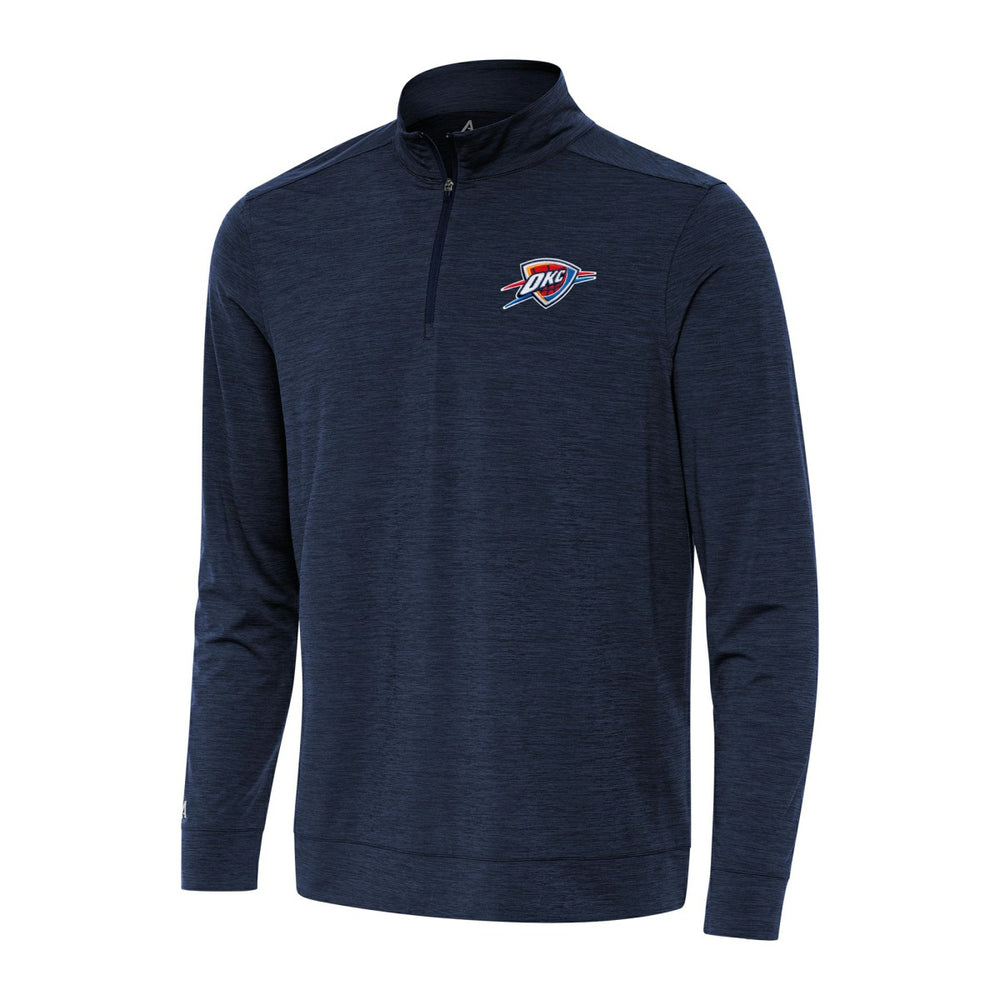 NBA - Oklahoma City Thunder Antigua Bright Quarter-Zip Top - Heather Navy