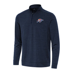 NBA - Oklahoma City Thunder Antigua Bright Quarter-Zip Top - Heather Navy