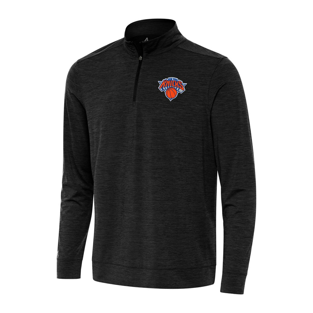 NBA - New York Knicks Antigua Bright Quarter-Zip Top - Heather Black