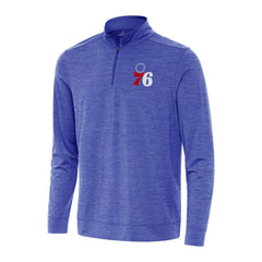 NBA - Philadelphia 76ers Antigua Bright Quarter-Zip Top - Heather Royal