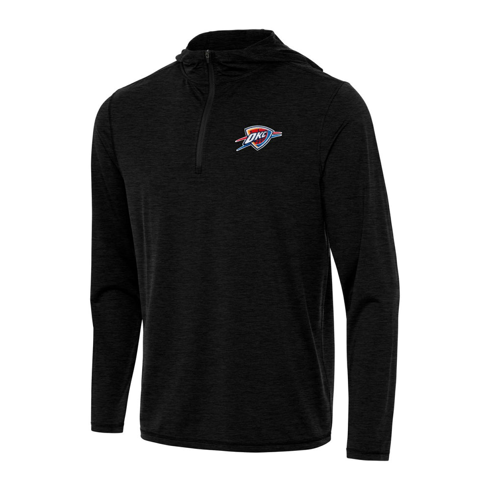 NBA - Oklahoma City Thunder Antigua Tidy Quarter-Zip Hoodie - Heather Black