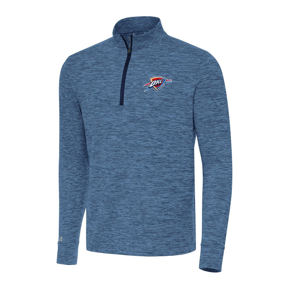 NBA - Oklahoma City Thunder Antigua Cause Quarter-Zip Top - Heather Navy