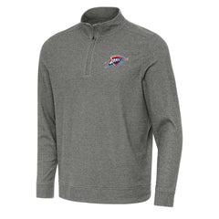 NBA - Oklahoma City Thunder Antigua Subtle Quarter-Zip Sweatshirt - Heather Black