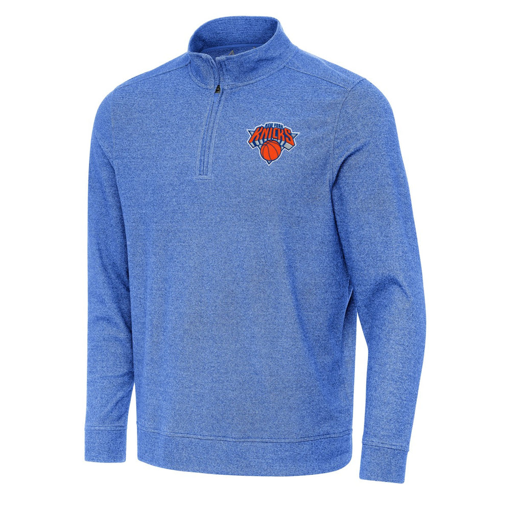 NBA - New York Knicks Antigua Subtle Quarter-Zip Sweatshirt - Heather Royal