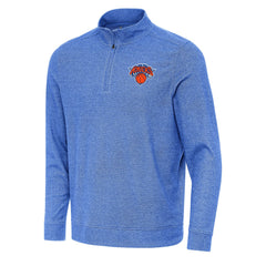 NBA - New York Knicks Antigua Subtle Quarter-Zip Sweatshirt - Heather Royal