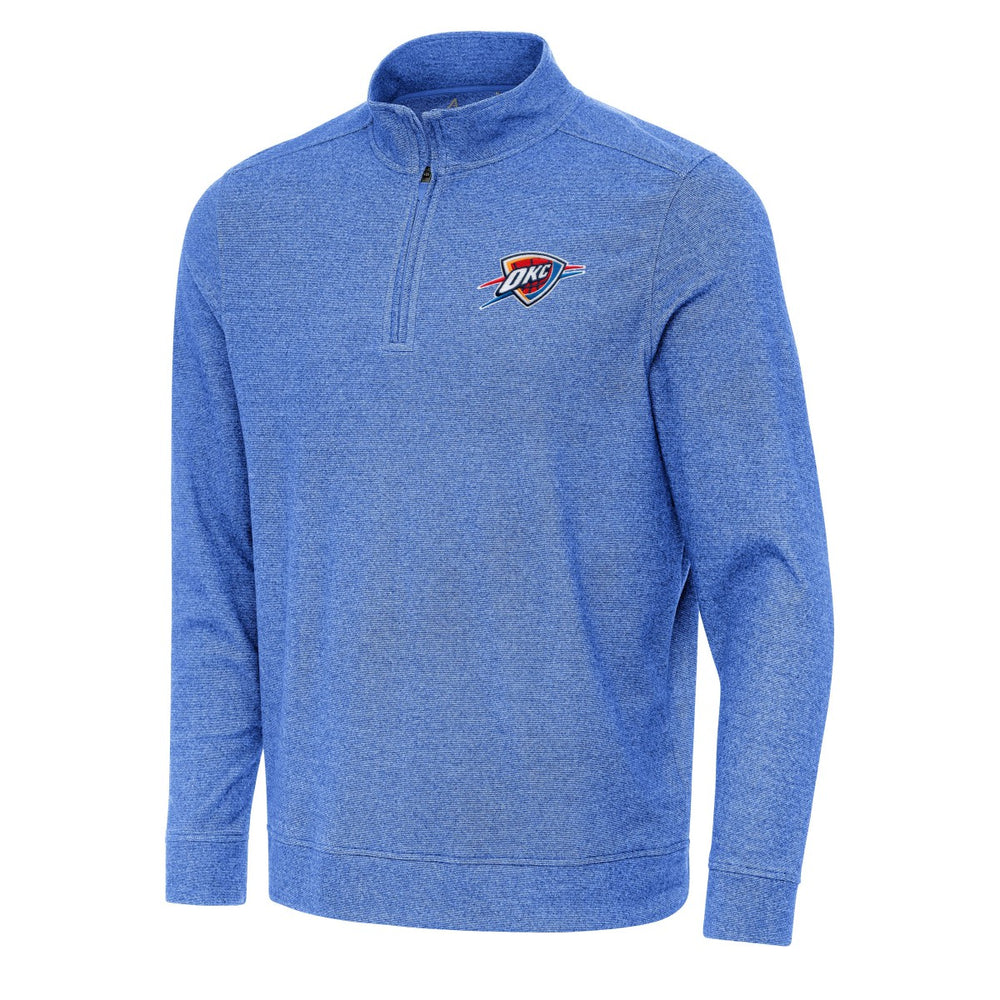 NBA - Oklahoma City Thunder Antigua Subtle Quarter-Zip Sweatshirt - Heather Royal